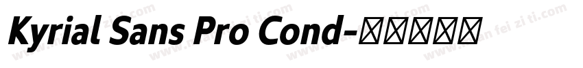 Kyrial Sans Pro Cond字体转换
